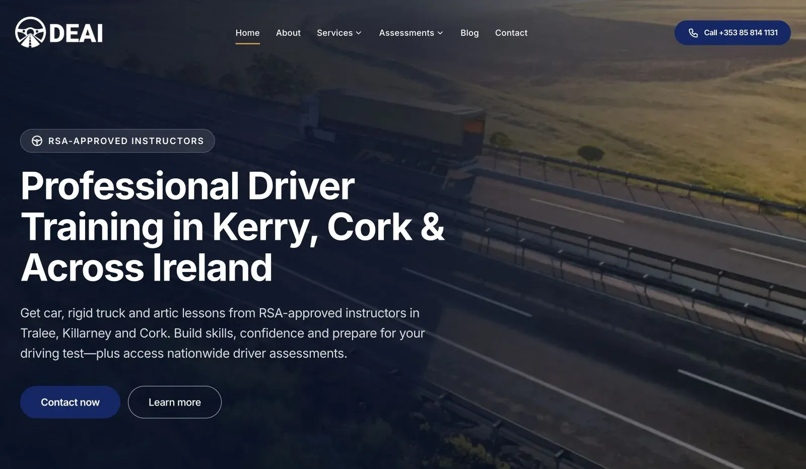 Homepage of the DEAI website